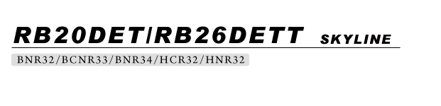 RB20DET/RB26DETT - SKYLINE