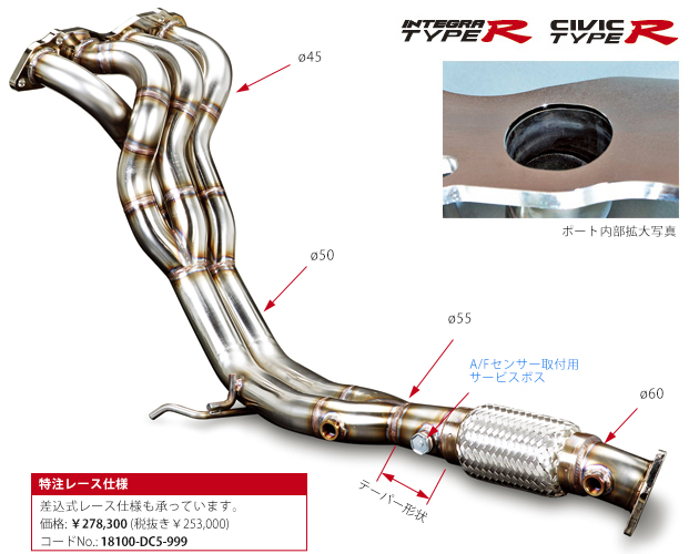 エキゾーストマニフォールド - 戸田レーシング